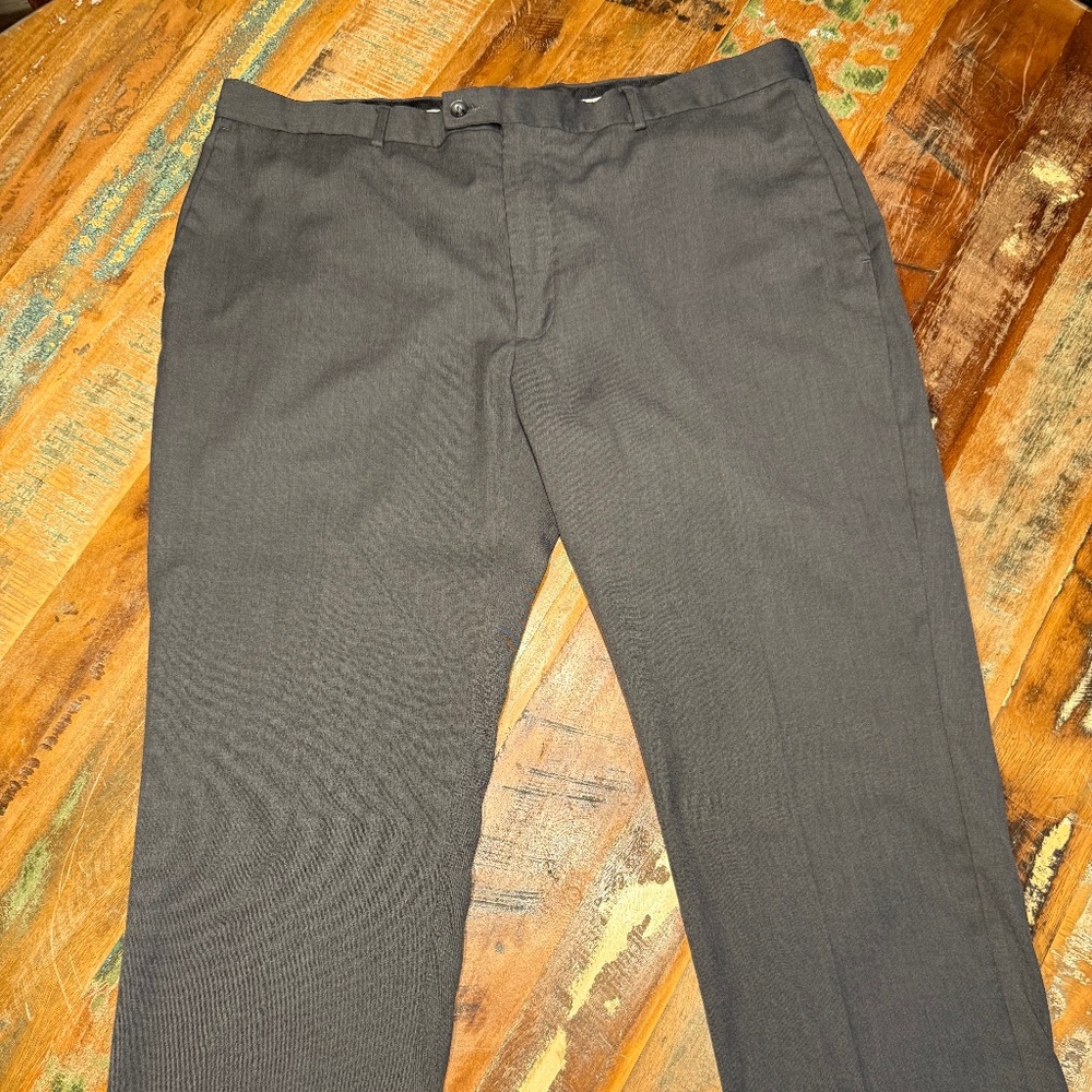 Perry Ellis Portfolio Dress Pants Men’s 42x30 Gray Herringbone Slacks